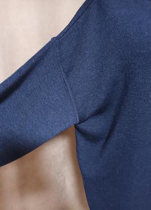 Кардиган  оверсайз женский синий 100% шерсть 8