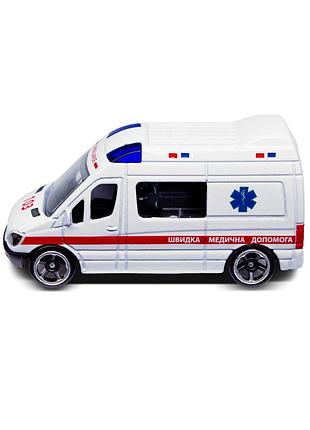 Автомодель детская скорая помощь technodrive 250421cg-3 масштаб 1:64 2