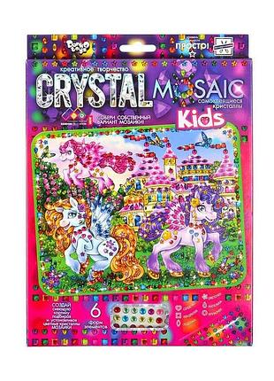 Набір креативної творчості "kids crystal mosaic" crmk-01-04, 6 форм елементів