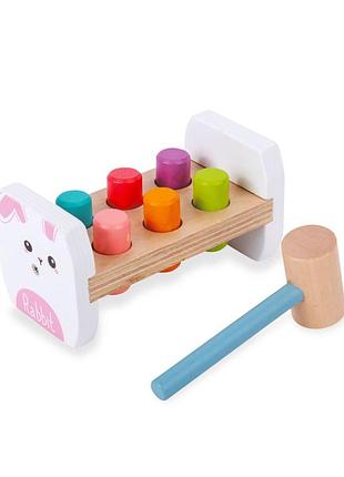 Деревянная игрушка стукачка "собачка" md 0839 молоток кролик