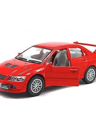 Колекційна машинка "mitsubishi evolution vii" kt5052w(red) масштаб 1:42