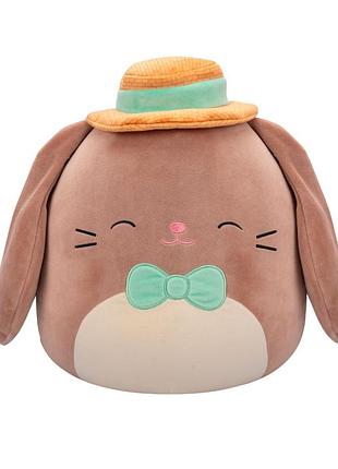 Мягкая игрушка зайчик янг в шляпке squishmallows sqer00926, 13 см