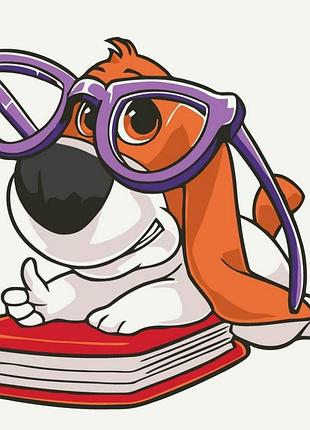 Картина по номерам "собачка умник" 15601-ac 30х30 см