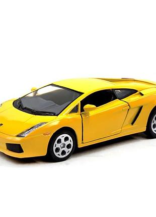 Коллекционная машинка "lamborghini gallardo" kt5098w(yellow) масштаб 1:42