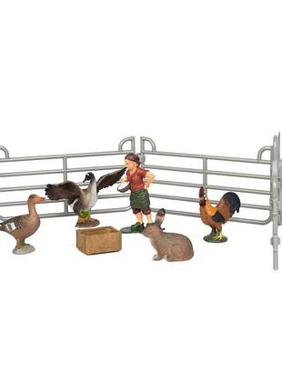 Детский игрушечный набор "ферма" q9899-x14_3 гусь, утка, петух