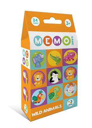 Настільна карткова гра для дітей "дикі тварини" 301238, 12 фішок