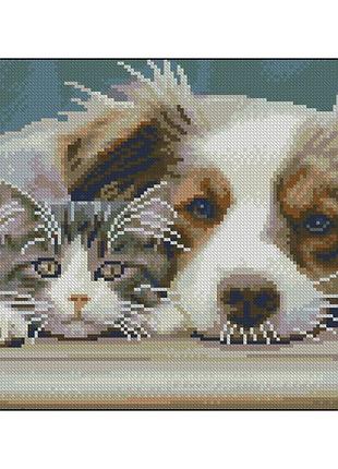 Алмазная мозаика "пушистики" zav3040-19 без подрамника 30х40 см
