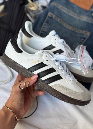 Adidas samba vegan low white black