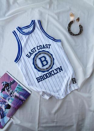 Майка топ со спортивным принтом casual look brooklyn