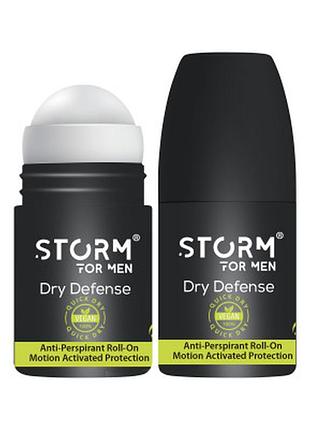 Чоловічий роликовий дезодорант-антиперспірант storm dry defense, 50 мл
