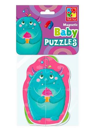 Бейби пазлы vladi toys малыш сможет "монстрики" магнитные vt3208-31