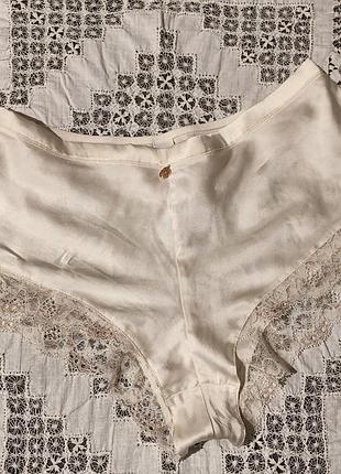 Шовкові трусики marks & spencer з мереживом, розмір 36(s,42-44),нові