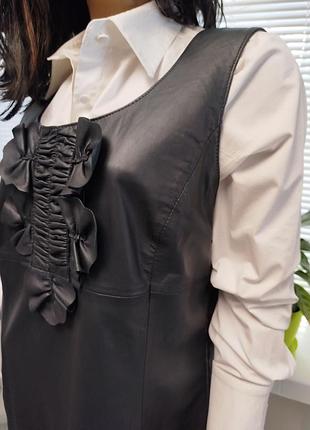 Розкішна шкіряна сукня