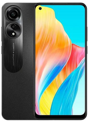 Смартфон oppo a78 8/128gb mist black, 2 sim, 6.43" amoled fhd+ 90 гц, snapdragon 680, nfc, 5000 маг, android 13