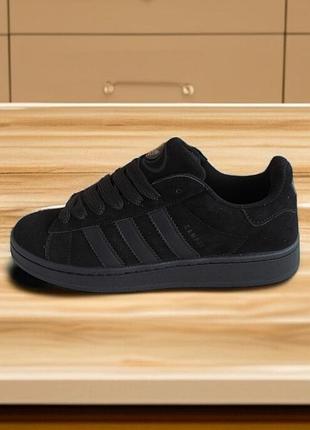 Кросівки adidas campus black, кросовки адідас кампус чорні (0103)