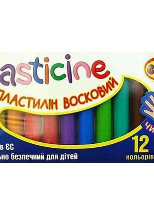 Пластилін 12 кольорів чисті руки , eco, 200гр., 7627, class тм class