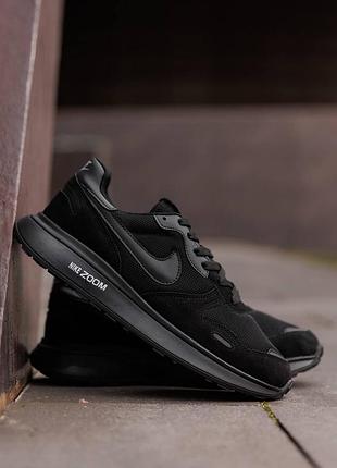 Мужские кроссовки nike zoom total black акция!