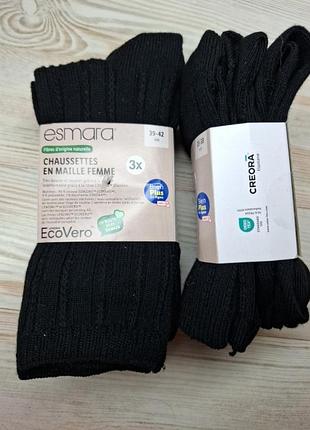 Комплект высоких носков косами 3шт esmara 39-42 35-38 вискоза