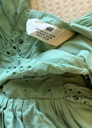 Смарагдова сукня h&m для дівчинки 3