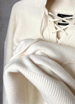 Білий светр massimo dutti вовна