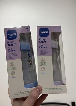 Новые детские бутылочки мам 260 мл 2+ месяца новенькое бутилочки коробка