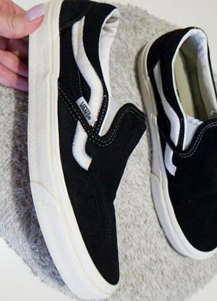 Кеди vans slip-on шкіра + текстиль 40р 26 см