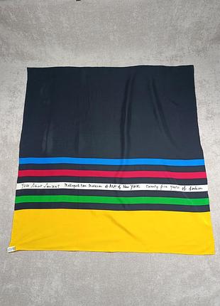 Женский шелковый платок yves saint laurent silk scarf – metropolitan museum of art