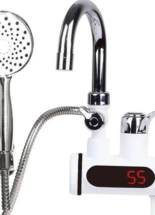 Кран проточный водонагреватель с душем