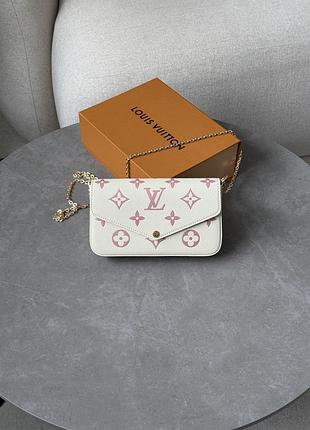 Сумка félicie louis pochette vuitton bag beige/pink