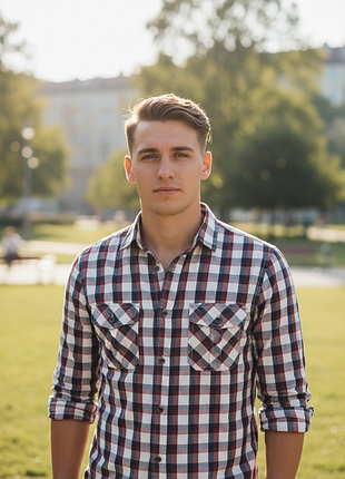 Необычайно комфортная хлопковая рубашка модного британского дизайнера paul smith