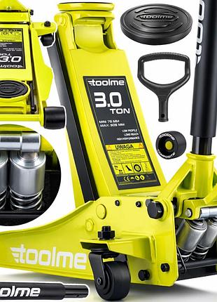 Домкрат підкатний гідравлічний 3т 75-505мм toolme tm007 (польща)