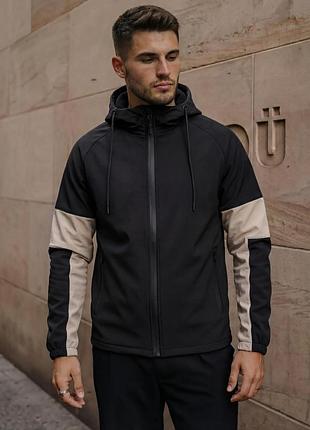 Куртка мужская на весну, водоотталкивающая курточка из софтшелл
