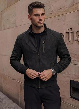 Куртка мужская замшевая, качественная курточка весенняя