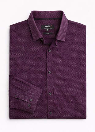 Чоловіча бордова сорочка slim fit розмір s-m