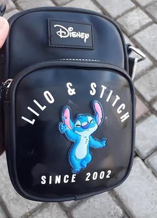 Детская сумка-мессенджер disney со  стич.р-ры 18*12*6см.отличное состояние.