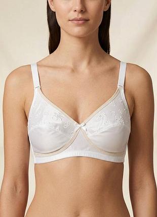 00087 белый классический бюстгальтер без косточек 40d/90d bonmarche