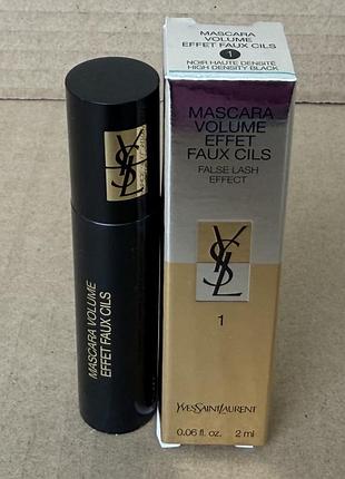 Yves saint laurent mascara volume effect faux cils туш з ефектом накладних вій #1 чорна