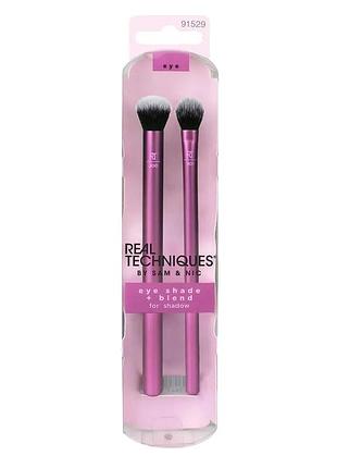 Набір пензликів для макіяжу очей  real techniques eye shade + blend