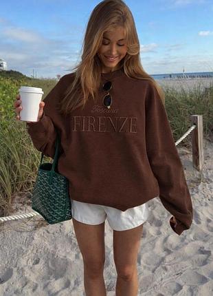 Світшот на флісі h&m s коричневий овер