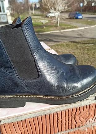 Якісні шкіряні черевики челсі підошва каучук aigle