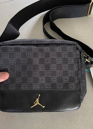 Мужская сумка через плечо jordan monogram 23 черная с серым борсетка джордан