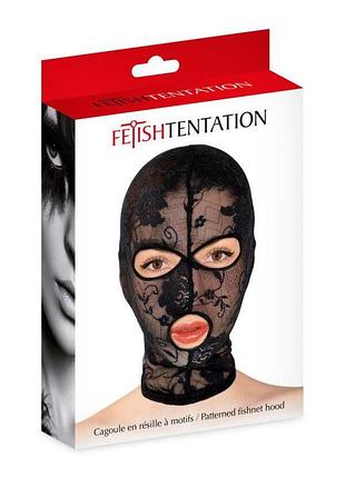 Капюшон для бдсм fetish tentation patterned fishnet hood 2