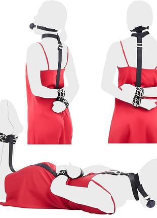 Бдсм-набор lockink yeahwow armbinder restraint set black 2