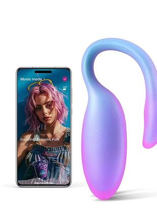 Смарт-виброяйцо magic motion flamingo max blue 2 в 1: виброяйцо и тренажер кегеля, 10 режимов