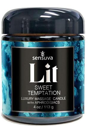 Масажна свічка sensuva lit sweet temptation massage candle 113г