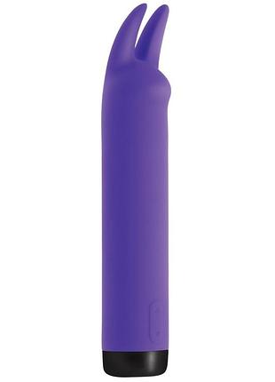 Вибратор s pleasures bullets amethyst, фиолетовый, с двумя отростками, 10 режимов, диаметр 2,8 см