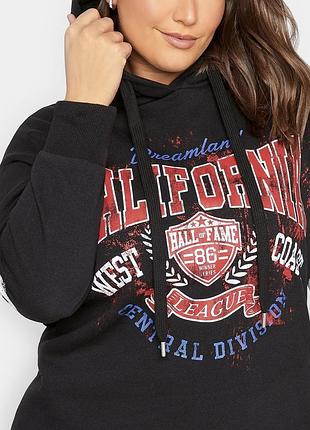 Новое теплое худи на флисе «california» yours clothing (размер plus size)"💋💋💋