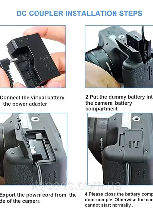 Эмулятор аккумулятора камеры canon dr-e6 сетевой адаптер 2