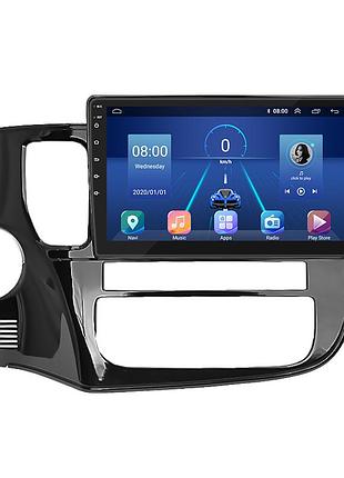 Штатна магнітола lesko для mitsubishi outlander iii рестайлинг 2 2015-2018 екран 10" 6/128gb 4g wi-fi gps top