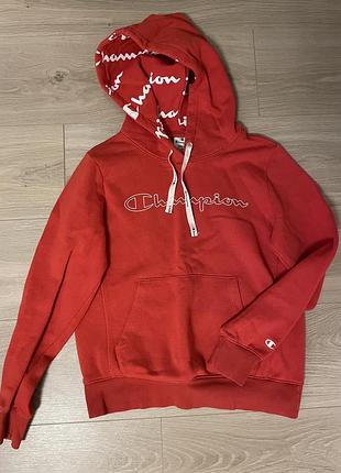 Червоне худі champion